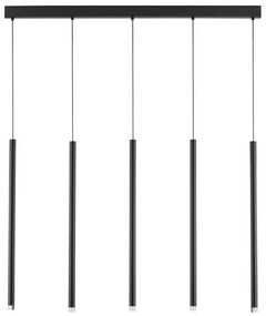 Lustra cu 5 pendule LED design tubular DANDIA