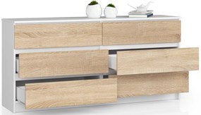 Comodă Koa III (Alb + Stejar sonoma). 1069724