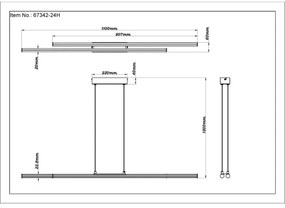 Lustră LED pe cablu Globo 67342-24H KIRINA LED/24W/230V 3000K negru