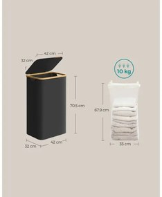 Coș pentru rufe TATE, negru