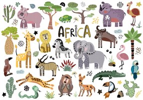 Fototapet Copii, Animale africane, Art.030287