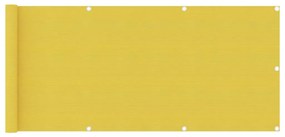 vidaXL Paravan de balcon, galben, 75 x 500 cm, HDPE