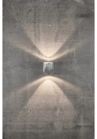 Nordlux - Aplica de perete LED pentru exterior CANTO, 2xLED/6W/230V, IP44, argintie