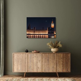 Tablou pe sticlă cu Big Ben din Londra (70x50 cm)