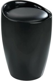 Wenko Scaun de baie cu spațiu pentru rufe Candy 20l, negru