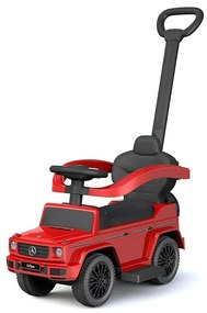 Mașinuță copii Baby Mix cu bară de ghidare Mercedes Benz G-Class, roșu