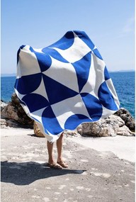 Pătură albastră/crem 150x200 cm Tul – noo.ma