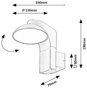 Aplica de perete exterior, Protectie IP54 Wengen