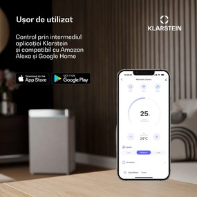 Klarstein Ventilator de tavan Bahama Breeze Smart, palete rotor din lemn masiv, telecomandă + control prin aplicație