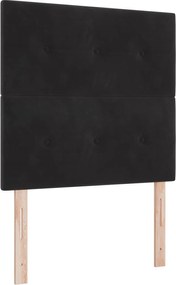 vidaXL Tăblie LED cu benzi LED Manual Negru 100 cm Catifea