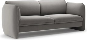 Canapea gri închis cu tapițerie din catifea 204 cm Georgia – Micadoni