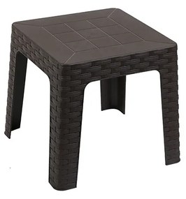 Masuta sezlong terasa Monaco, 42x42x42 cm, maro, aspect ratan