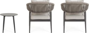 Set mobilier de grădină kaki/taupe din aluminiu pentru 2 persoane Millor – Bizzotto