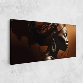 Tablou Canvas, 50x100cm, Dormitor si Living, Femei, Femei africane, Interesting African Earrings