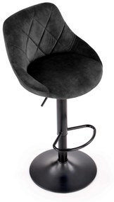 Scaun tip bar Henrietta (negru). 1039559