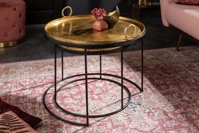 Set de 2 masute design industrial Elements Oriental