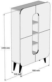 Dulap Monta (Nuc + albastru). 1088258