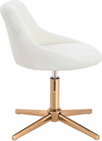 HR1054CROSS Scaun Crem Boucle cu Bază Aurie