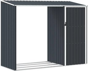 vidaXL Șopron grădină lemne de foc, antracit 245x98x159 cm oțel zincat