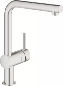Baterie bucatarie cu dus extractibil Grohe Minta crom periat Supersteel