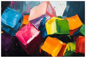 Tablou - Cuburi colorate (90x60 cm)