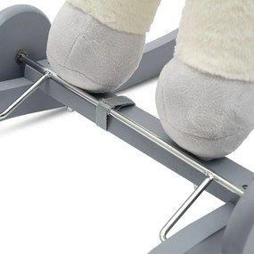 Baby Mix Jucărie balansoar cu melodie și roți Unicorn alb, 64 x 35 x 60 cm