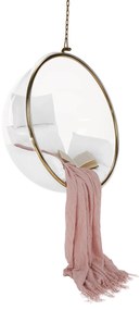 Scaun suspendat, transparent/ auriu/ alb, BUBBLE NEW TIP 1