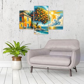 Tablou - Casă cu portocale I. (90x60 cm)