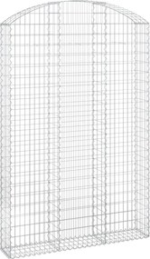 vidaXL Coș gabion arcuit, 150x30x220/240 cm, fier galvanizat