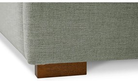 Pat matrimonial gri tapițat cu somieră 180x200 cm Dreamer – Scandic