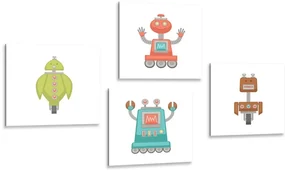 Set tablouri echipă de roboți