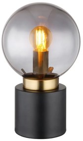Veioza, lampa de masa design modern Marka negru, alama, fumuriu