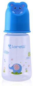 Baby sticlă Lorelli 125 ml cu un animal în formă capac ALBASTRU
