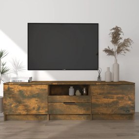 Comoda TV, stejar fumuriu, 140x35x40 cm, lemn prelucrat