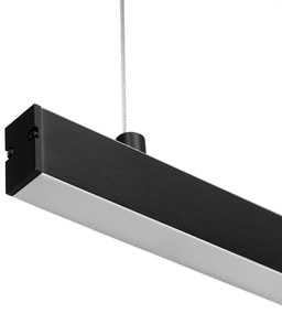 Lustra suspendata LED, 120cm, Otel, Negru, MIAMI