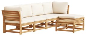 3214287 vidaXL Set mobilier grădină cu perne, 6 piese, lemn masiv acacia