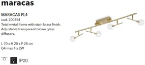 Plafoniera design clasic MARACAS PL4 alama 200354