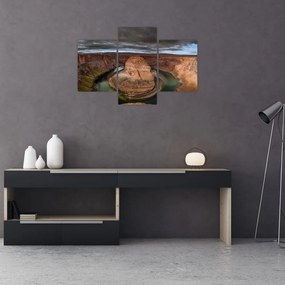 Tablou cu lac în stânci (90x60 cm)