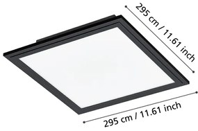 Plafonieră LED Eglo 900817 SALOBRENA LED/14W/230V 30x30 cm negru