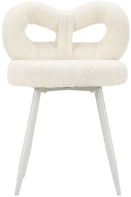 Mauro Ferretti Scaun Mini Ilary Alb, Diametru 40 X Înălțime 67 Cm, (Înălțime Șezut 46 Cm) | Aosom Romania