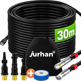 Set de curățare țevi Premium, 30 m, negru Jurhan