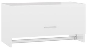 808248 vidaXL Șifonier, alb extralucios, 70x32,5x35 cm, PAL