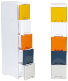 Raft cu 5 sertare în diferite culori