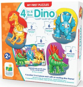 SET PRIMELE MELE 4 PUZZLE-URI DINOZAURI - THE LEARNING JOURNEY (TLJ629277)