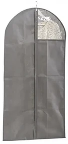 Husa textila pentru haine cu fermoar, Vlies Large Gri, l58xH118 cm