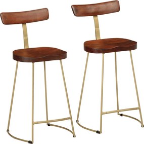 vidaXL Scaune de bar 2 buc 49x43x88 cm lemn masiv de mango