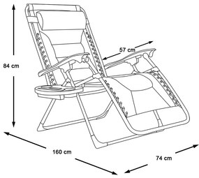 Scaun Delux gravitatie zero-gri