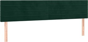 vidaXL Tăblii de pat, verde închis, 180x5x78/88 cm, catifea