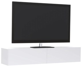 Comoda TV Isla, 2 Usi, Alb, 135 x 28 x 25 cm