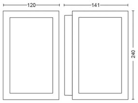 Philips 17459/30/P7 - Lampă LED RGB Hue IMPRESS exterior 2x8W 24V IP44